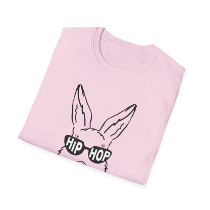 Hip Hop Bunny Graphic T-Shirt - Unisex Softstyle Tee for Music Lovers