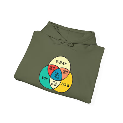 Funny Venn Diagram Hoodie - Unisex Heavy Blend™ - What The F*** Design