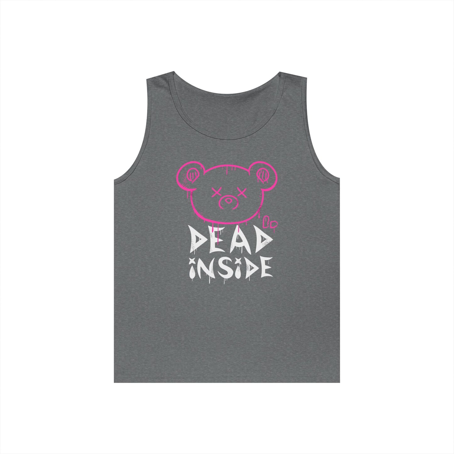 Unisex Heavy Cotton Tank Top - "Dead Inside" Graphic Tee for Casual Wear