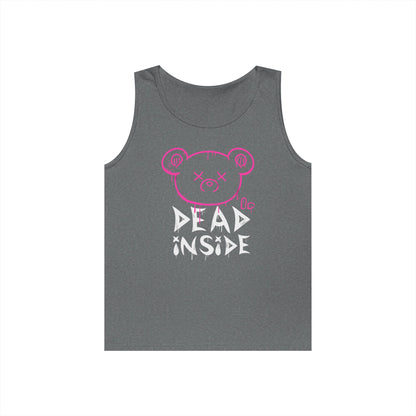 Unisex Heavy Cotton Tank Top - "Dead Inside" Graphic Tee for Casual Wear