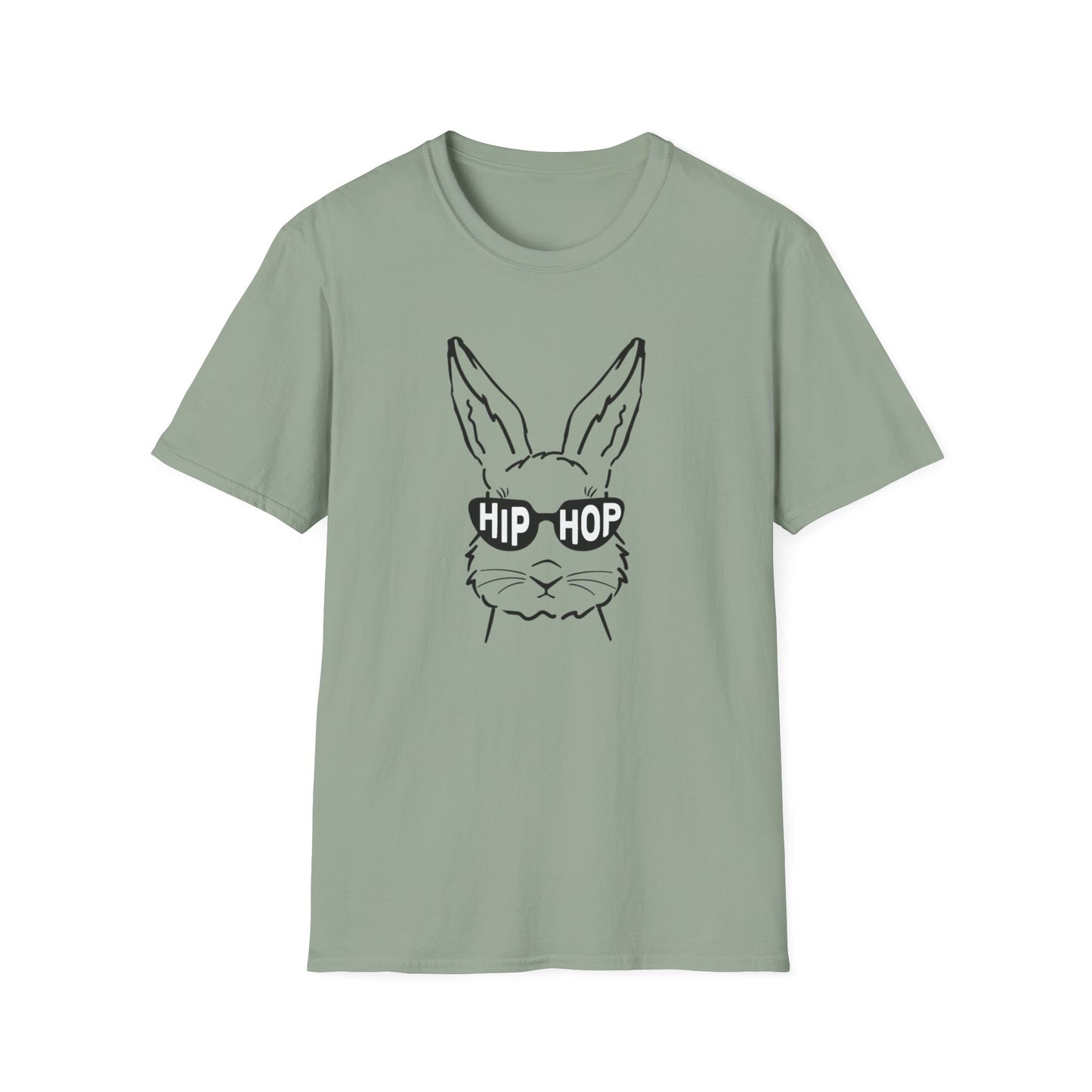 Hip Hop Bunny Graphic T-Shirt - Unisex Softstyle Tee for Music Lovers