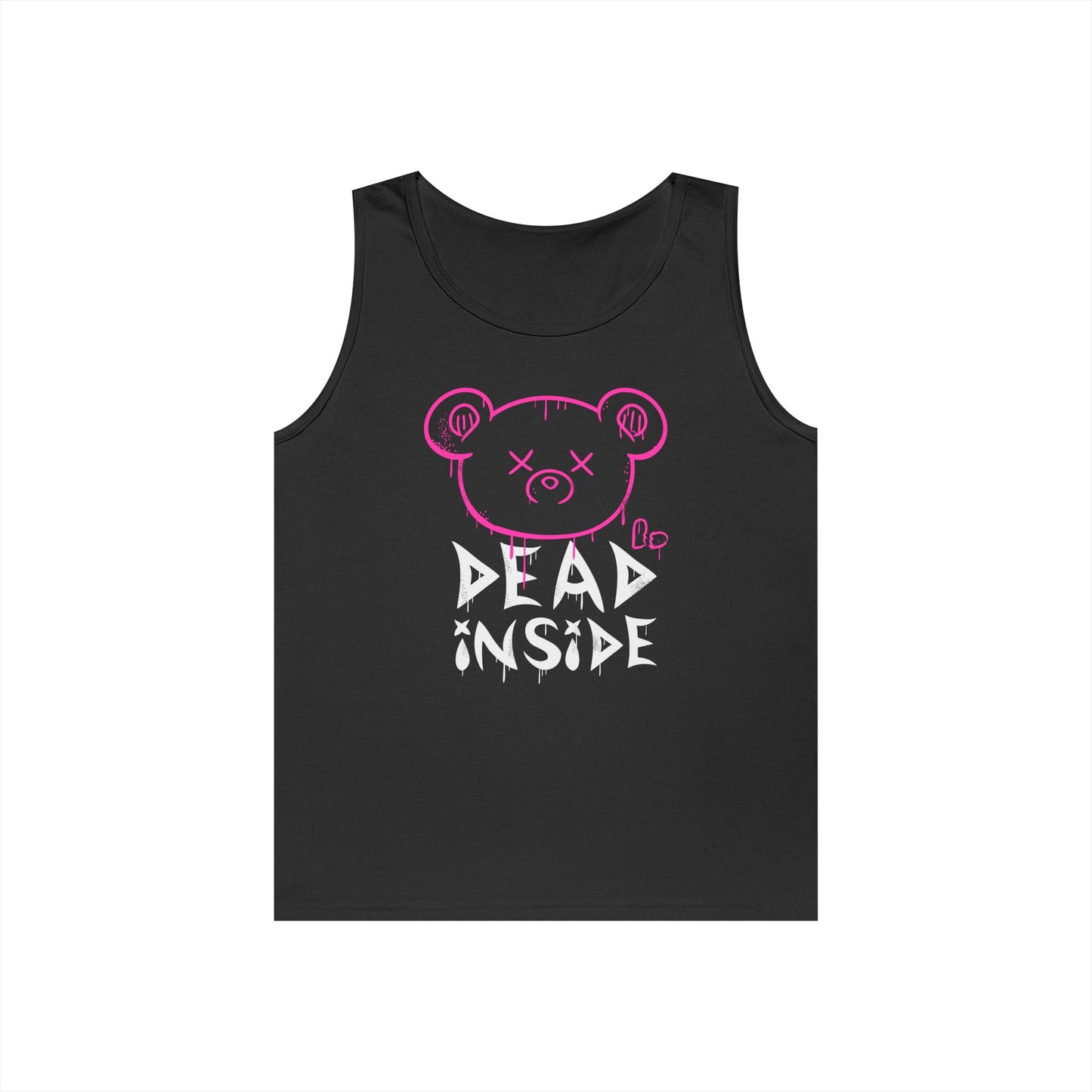 Unisex Heavy Cotton Tank Top - "Dead Inside" Graphic Tee for Casual Wear