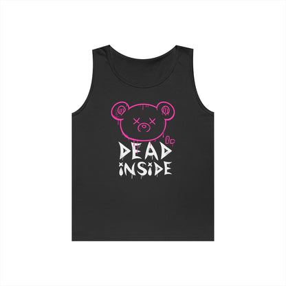 Unisex Heavy Cotton Tank Top - "Dead Inside" Graphic Tee for Casual Wear