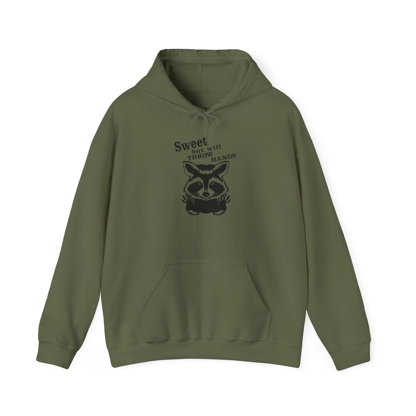 Sweet Raccoon Unisex Hooded Sweatshirt - Cozy & Playful Design