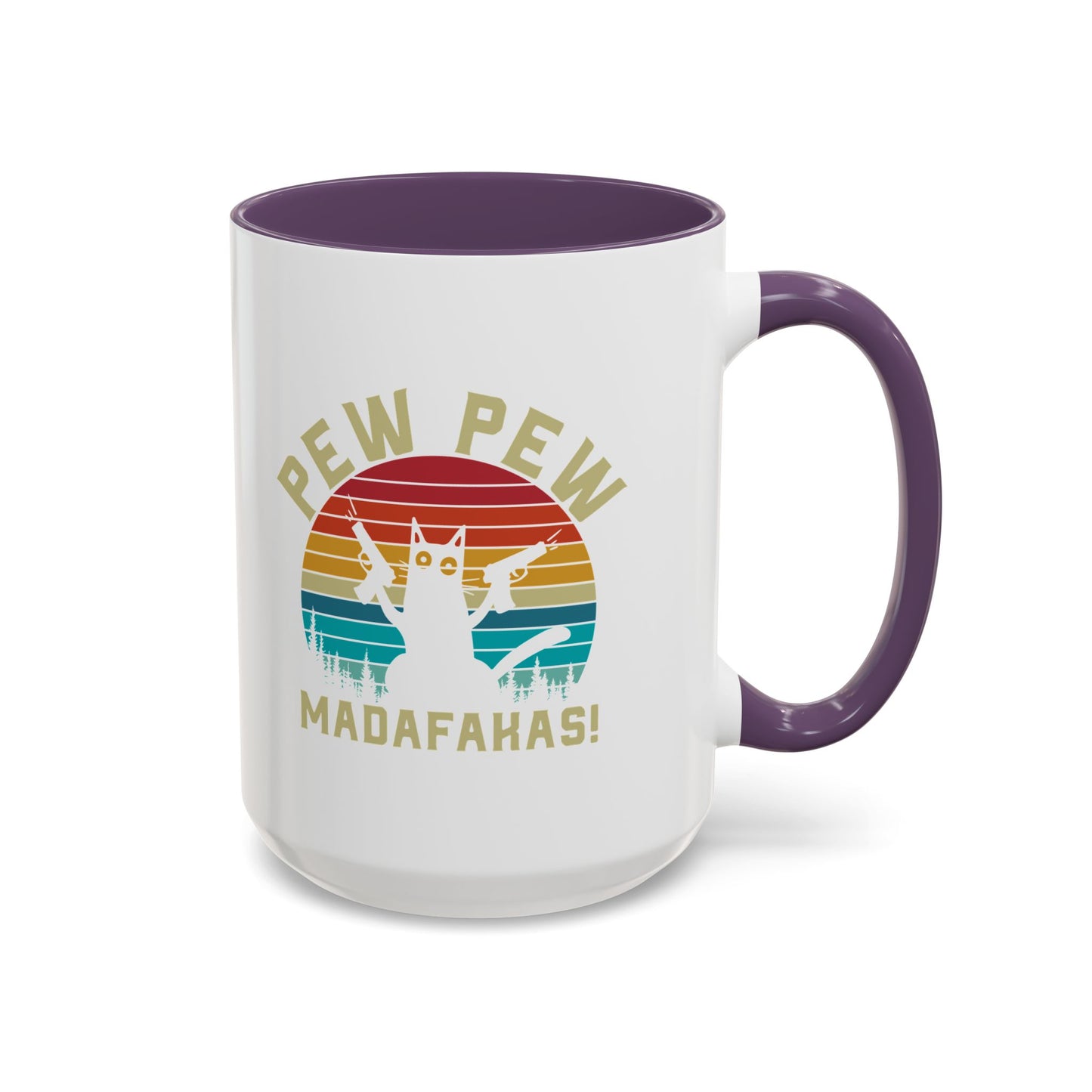 Fun Pew Pew Coffee Mug - 11 & 15oz - Perfect for Cat Lovers
