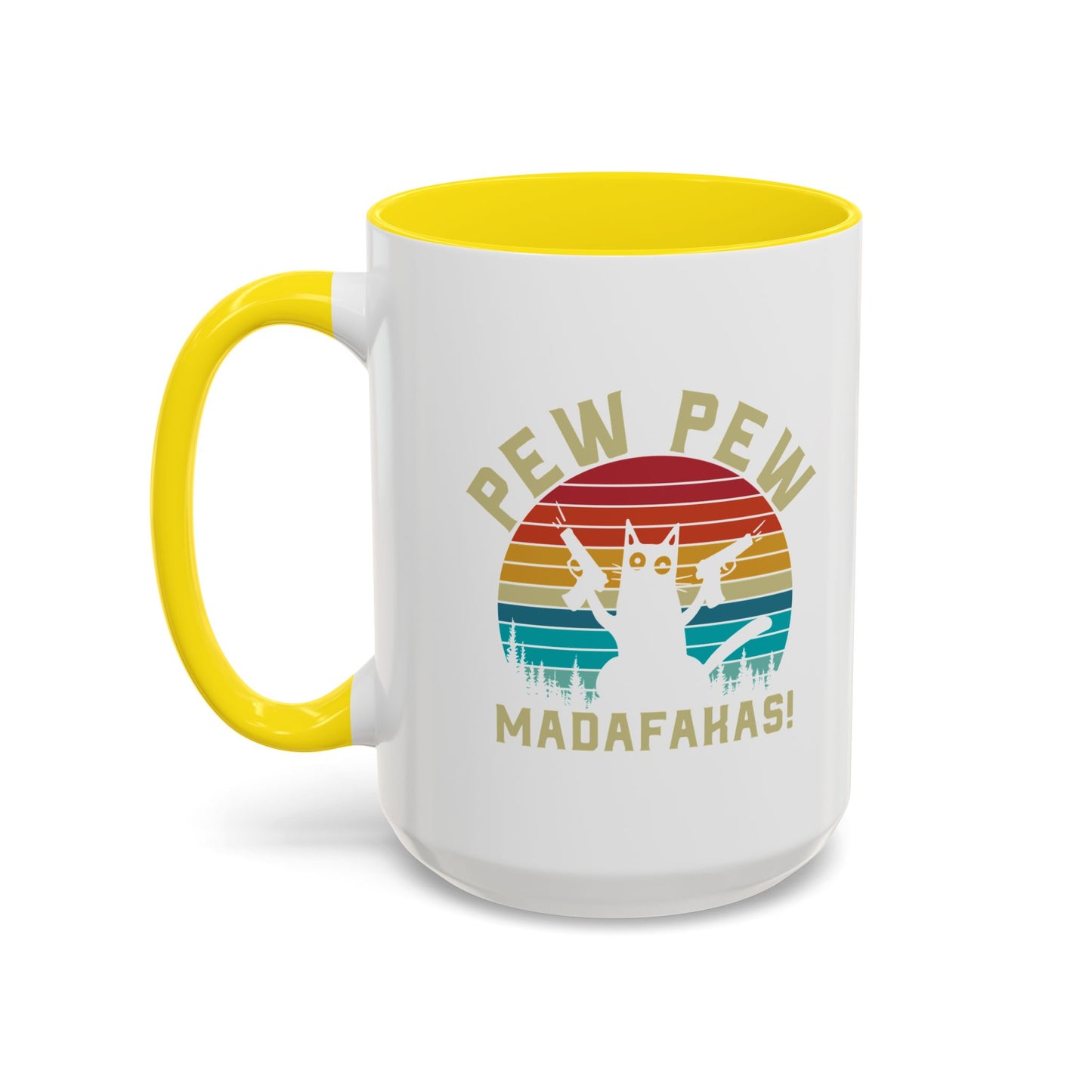 Fun Pew Pew Coffee Mug - 11 & 15oz - Perfect for Cat Lovers