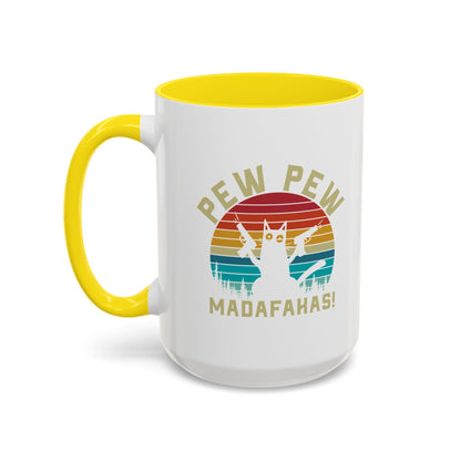 Fun Pew Pew Coffee Mug - 11 & 15oz - Perfect for Cat Lovers