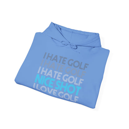 I Hate Golf Unisex Hooded Sweatshirt - Casual Golf Humor Hoodie