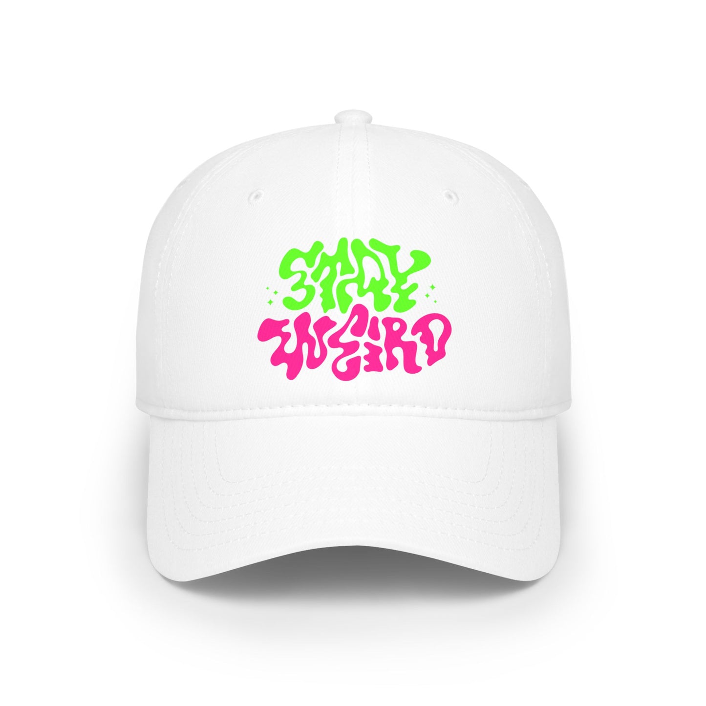 Stay Weird Neon Baseball Cap | Trendy Low Profile Hat for Oddballs & Creatives