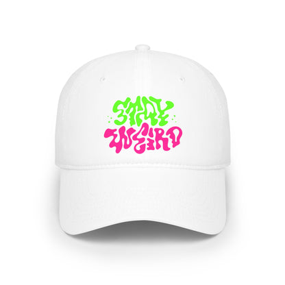 Stay Weird Neon Baseball Cap | Trendy Low Profile Hat for Oddballs & Creatives