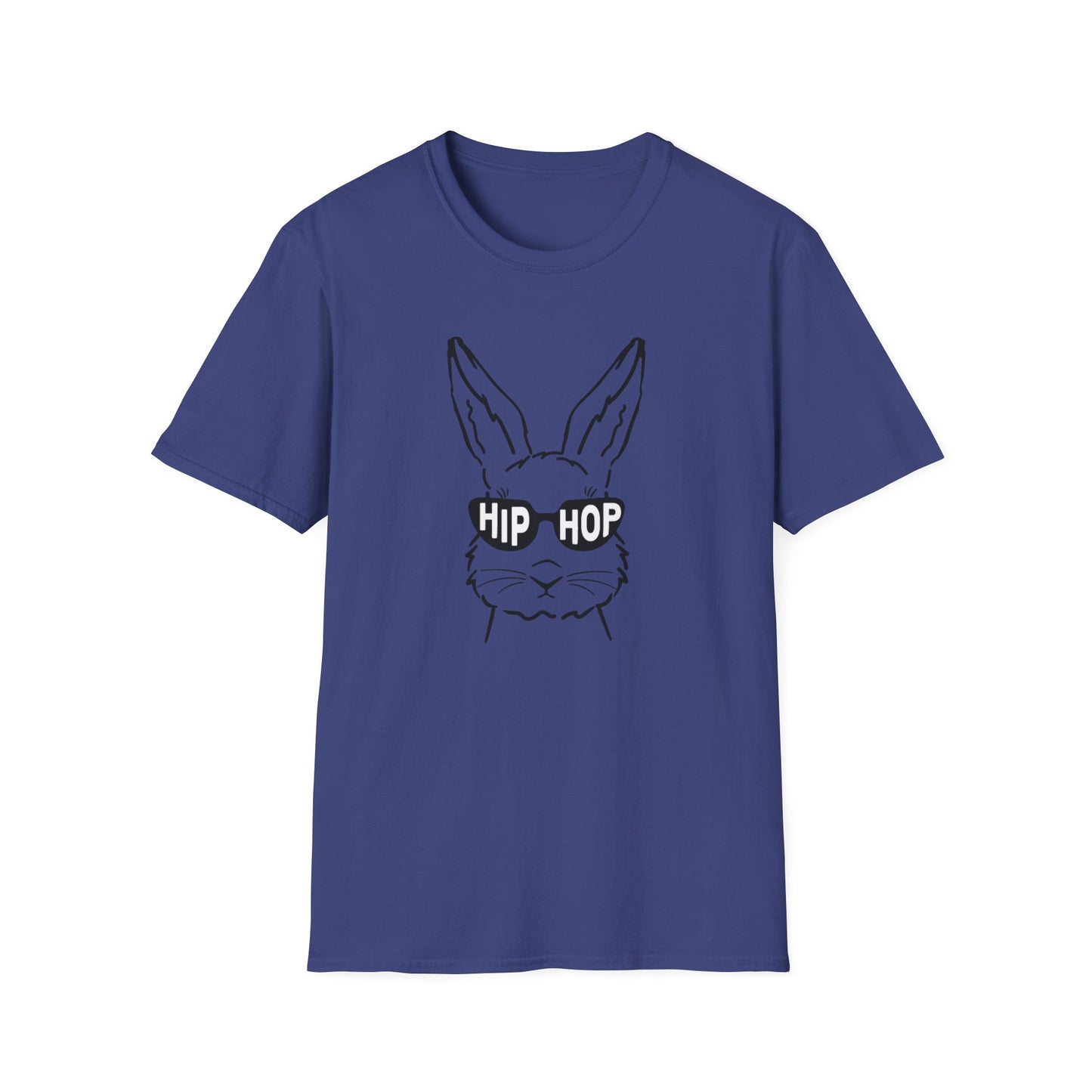 Hip Hop Bunny Graphic T-Shirt - Unisex Softstyle Tee for Music Lovers