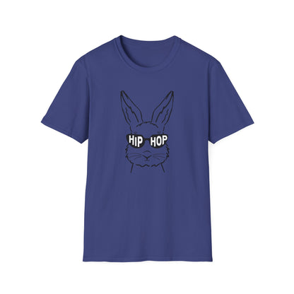 Hip Hop Bunny Graphic T-Shirt - Unisex Softstyle Tee for Music Lovers