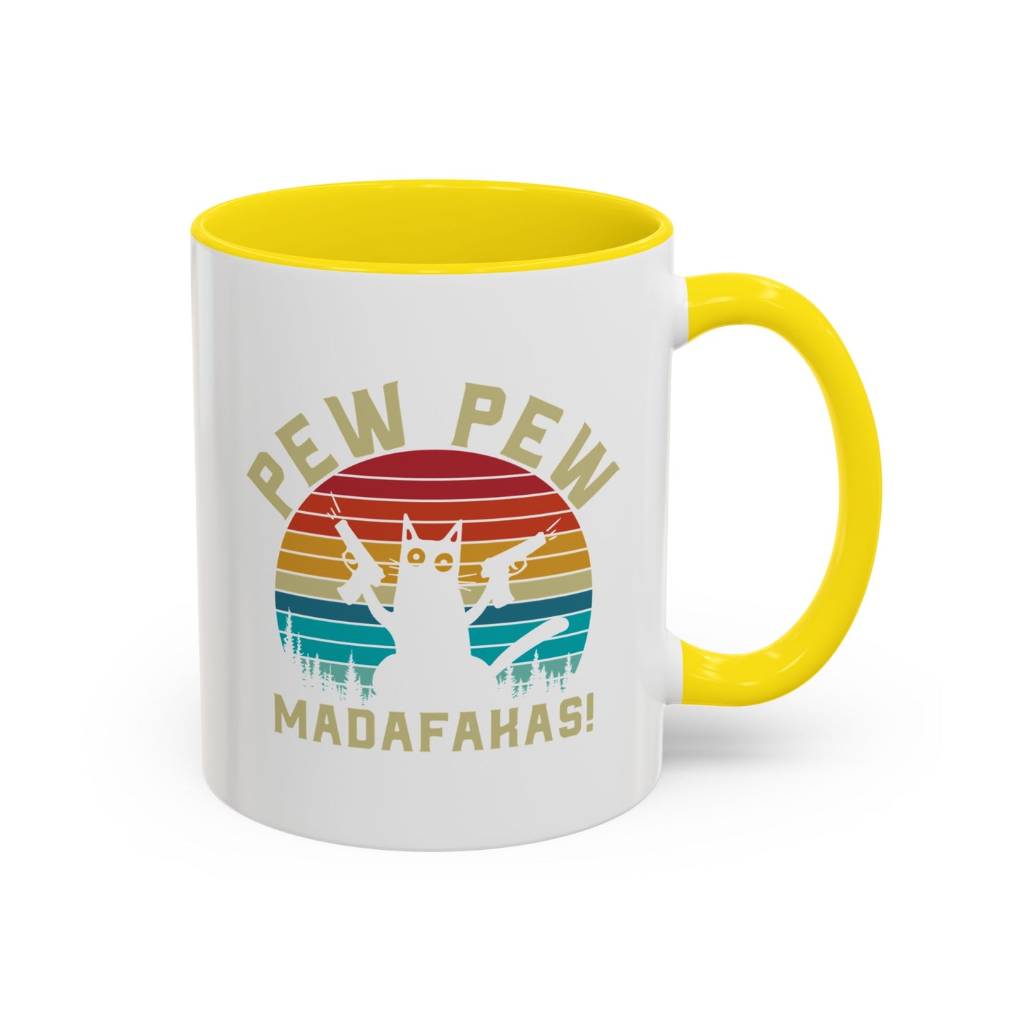 Fun Pew Pew Coffee Mug - 11 & 15oz - Perfect for Cat Lovers