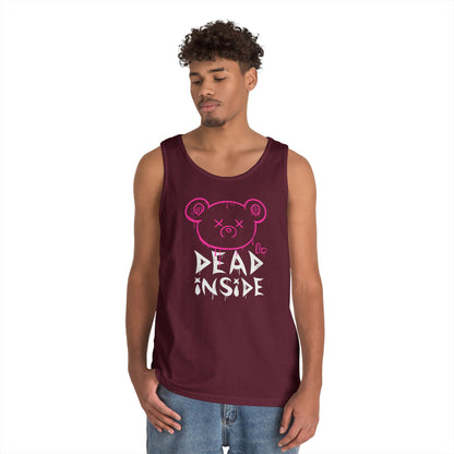 Unisex Heavy Cotton Tank Top - "Dead Inside" Graphic Tee for Casual Wear