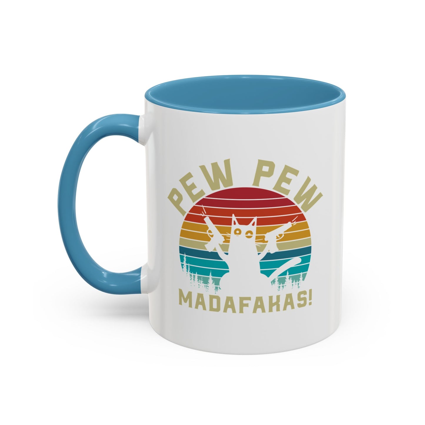 Fun Pew Pew Coffee Mug - 11 & 15oz - Perfect for Cat Lovers