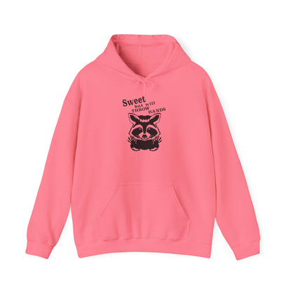 Sweet Raccoon Unisex Hooded Sweatshirt - Cozy & Playful Design