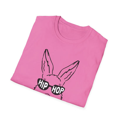 Hip Hop Bunny Graphic T-Shirt - Unisex Softstyle Tee for Music Lovers