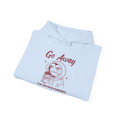 Introvert Hoodie - "Go Away, I'm Introverting" Heavy Blend Sweatshirt