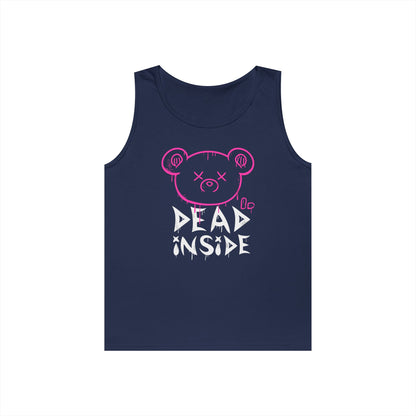 Unisex Heavy Cotton Tank Top - "Dead Inside" Graphic Tee for Casual Wear