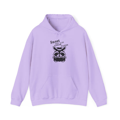 Sweet Raccoon Unisex Hooded Sweatshirt - Cozy & Playful Design