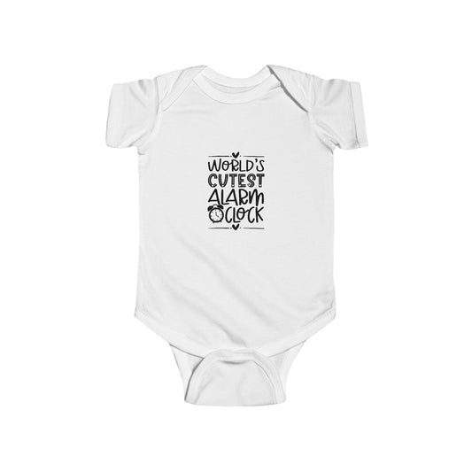 World's Cutest Alarm Clock Infant Bodysuit