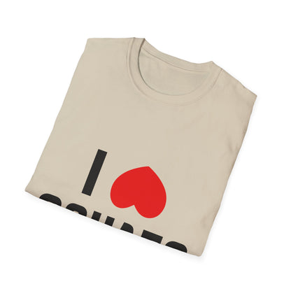 I Love Squats Unisex Softstyle T-Shirt - Perfect for Fitness Enthusiasts