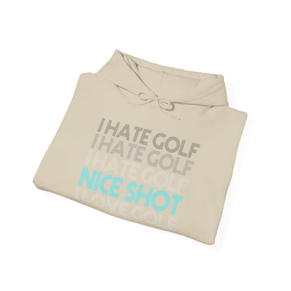 I Hate Golf Unisex Hooded Sweatshirt - Casual Golf Humor Hoodie