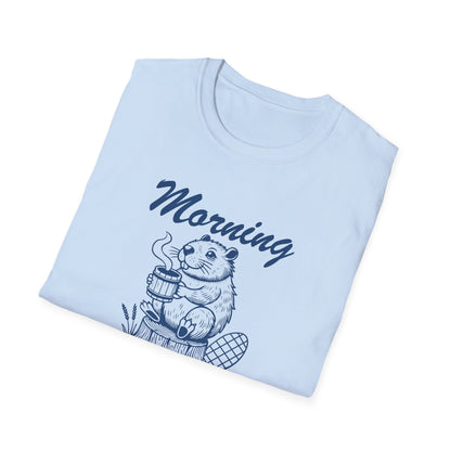 Funny Morning Wood Unisex T-Shirt - Softstyle Graphic Tee for Nature Lovers