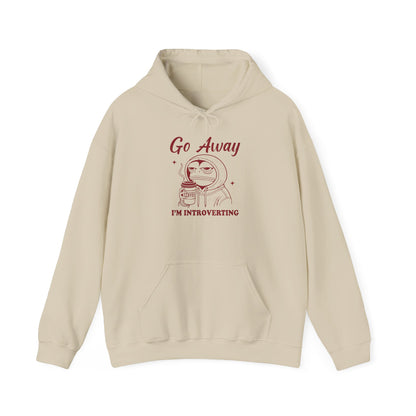 Introvert Hoodie - "Go Away, I'm Introverting" Heavy Blend Sweatshirt