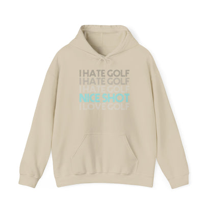 I Hate Golf Unisex Hooded Sweatshirt - Casual Golf Humor Hoodie