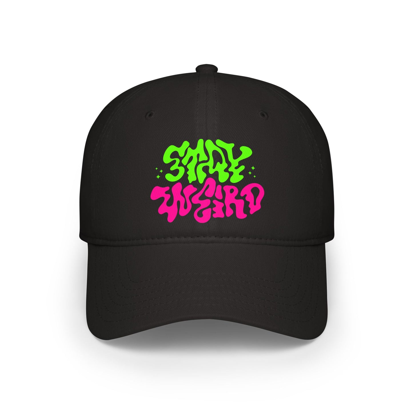 Stay Weird Neon Baseball Cap | Trendy Low Profile Hat for Oddballs & Creatives