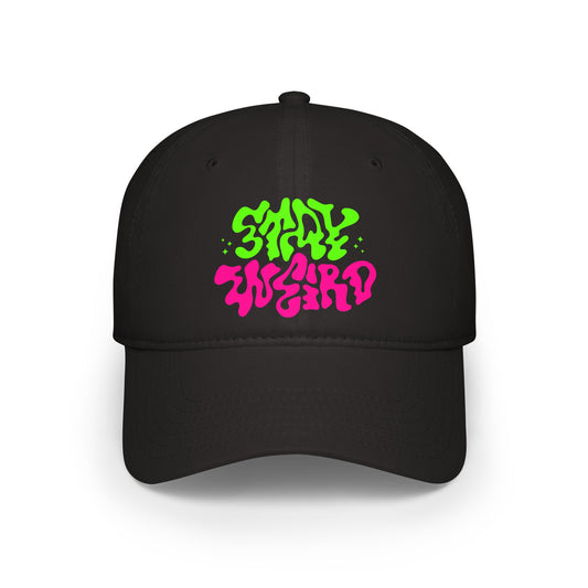 Stay Weird Neon Baseball Cap | Trendy Low Profile Hat for Oddballs & Creatives