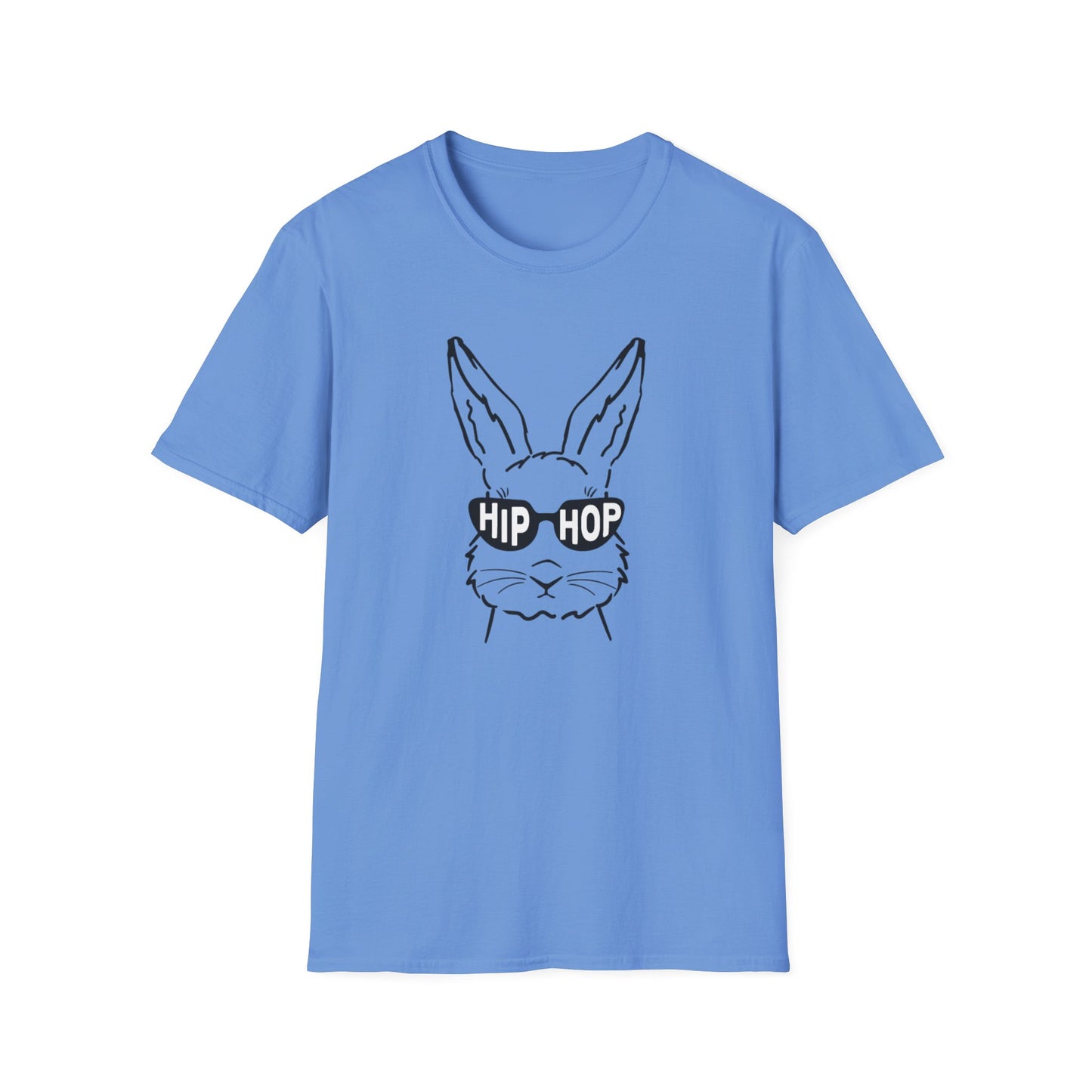 Hip Hop Bunny Graphic T-Shirt - Unisex Softstyle Tee for Music Lovers