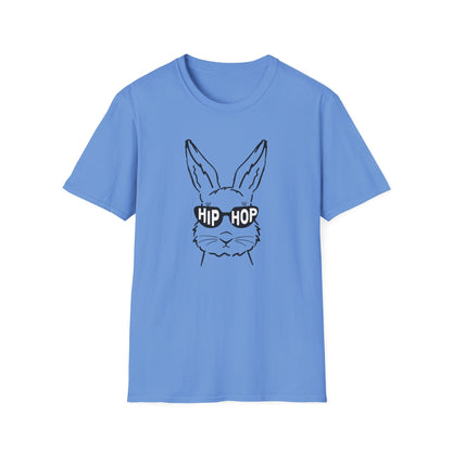Hip Hop Bunny Graphic T-Shirt - Unisex Softstyle Tee for Music Lovers
