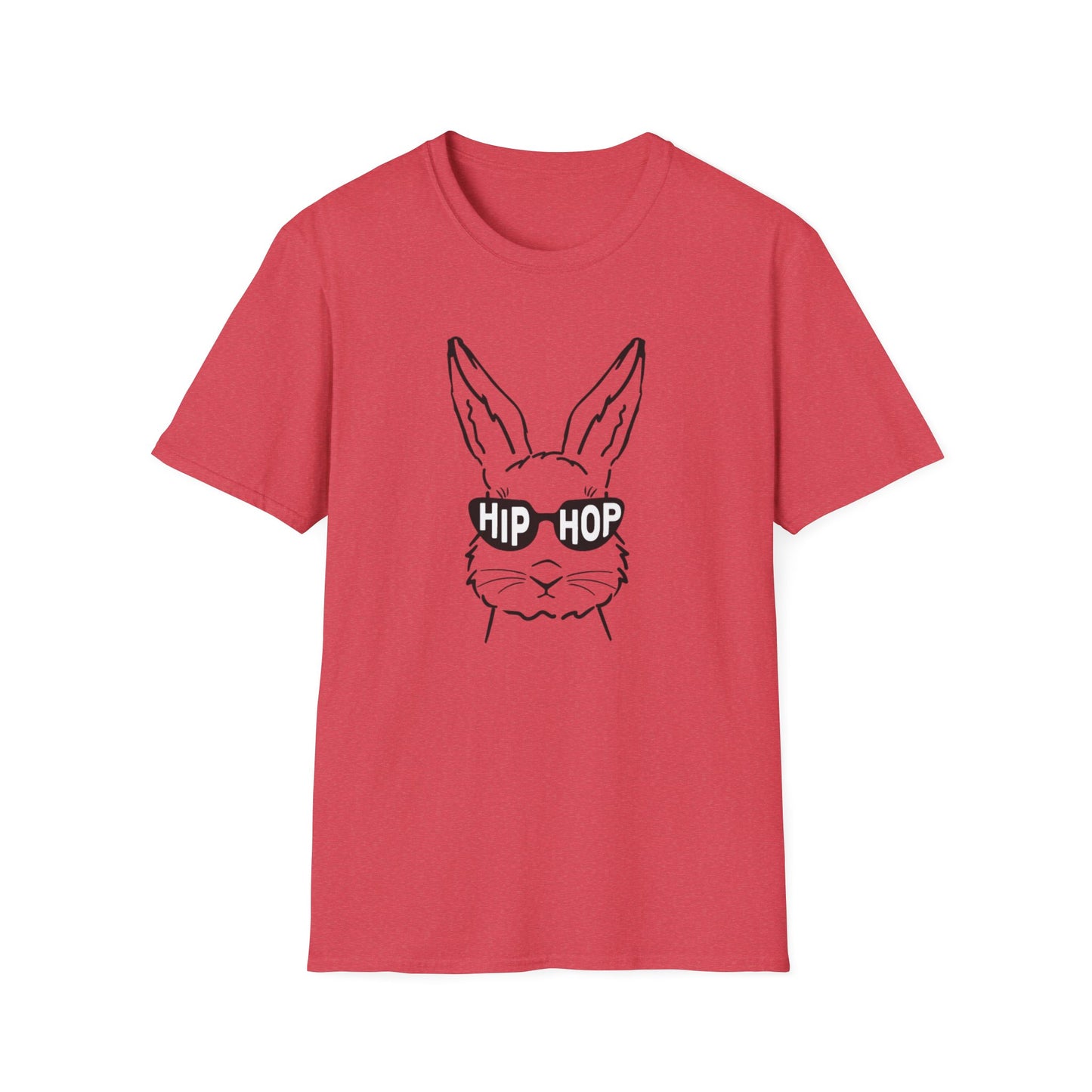 Hip Hop Bunny Graphic T-Shirt - Unisex Softstyle Tee for Music Lovers