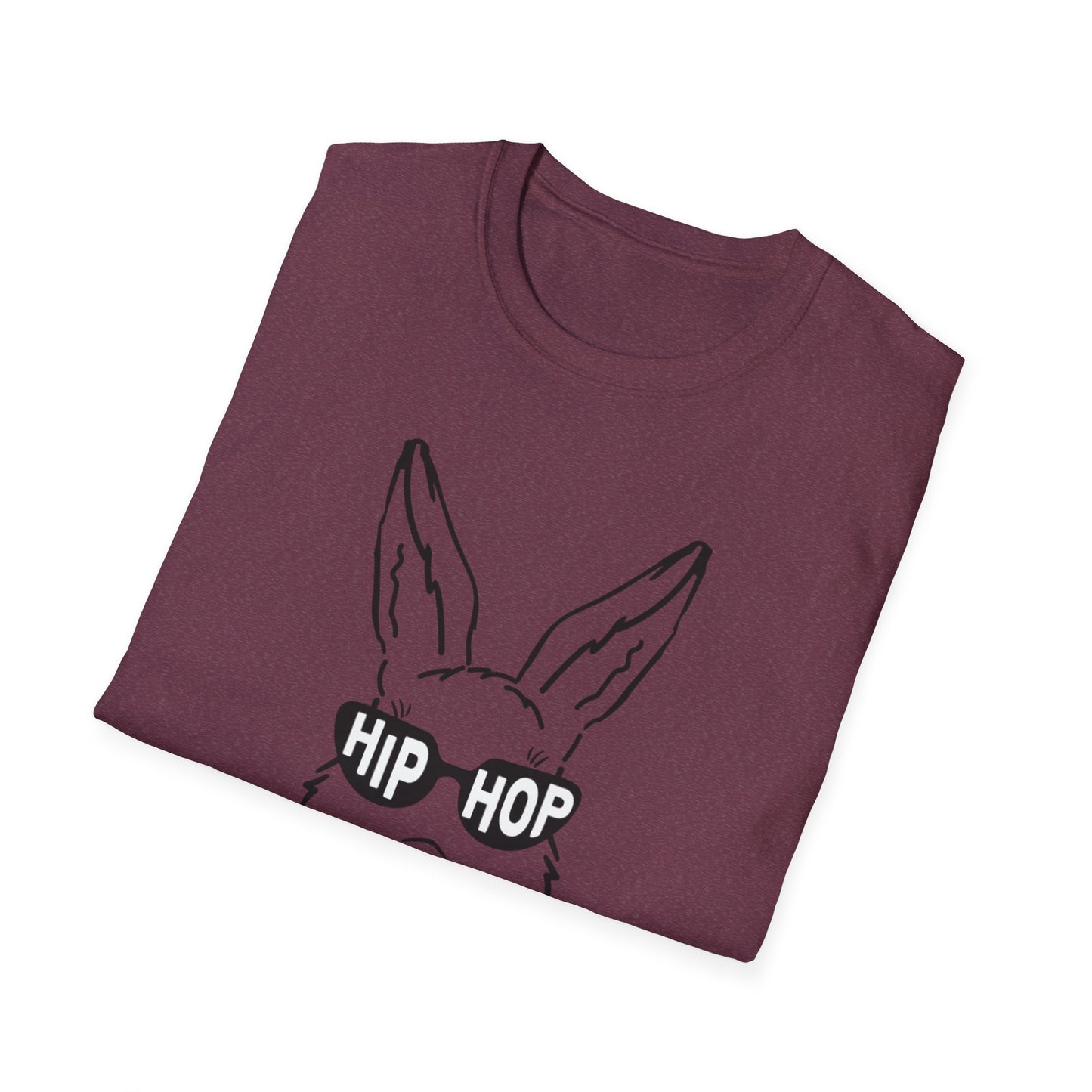 Hip Hop Bunny Graphic T-Shirt - Unisex Softstyle Tee for Music Lovers