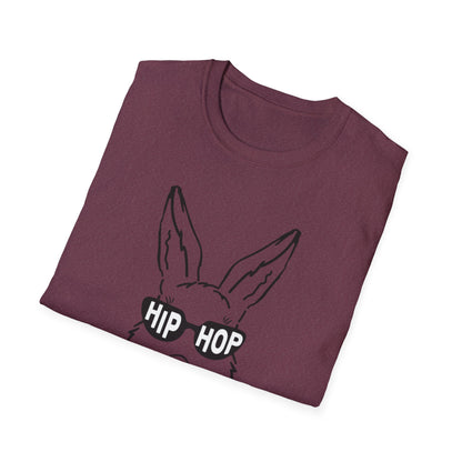 Hip Hop Bunny Graphic T-Shirt - Unisex Softstyle Tee for Music Lovers