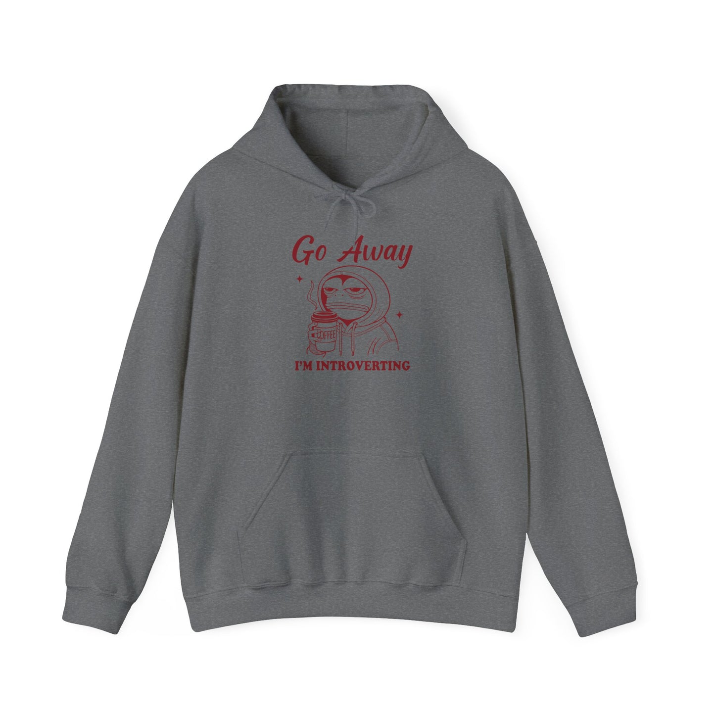 Introvert Hoodie - "Go Away, I'm Introverting" Heavy Blend Sweatshirt