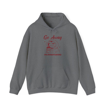 Introvert Hoodie - "Go Away, I'm Introverting" Heavy Blend Sweatshirt