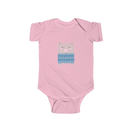 Cute Piggy Design Infant Bodysuit - Adorable Baby Clothes for Newborns