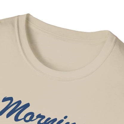 Funny Morning Wood Unisex T-Shirt - Softstyle Graphic Tee for Nature Lovers