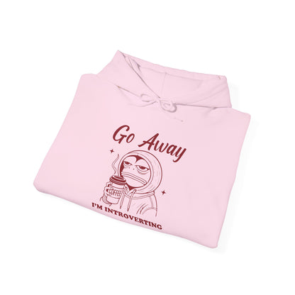 Introvert Hoodie - "Go Away, I'm Introverting" Heavy Blend Sweatshirt