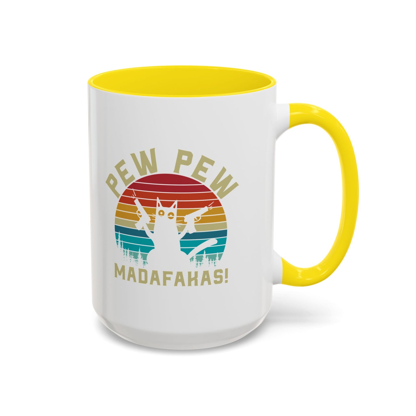 Fun Pew Pew Coffee Mug - 11 & 15oz - Perfect for Cat Lovers