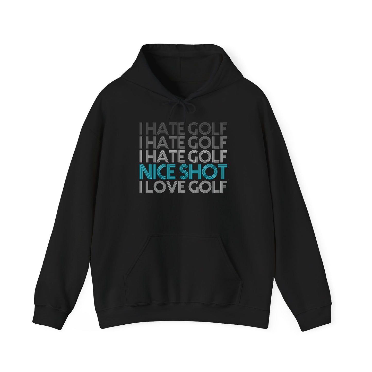 I Hate Golf Unisex Hooded Sweatshirt - Casual Golf Humor Hoodie