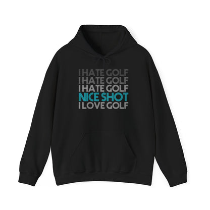 I Hate Golf Unisex Hooded Sweatshirt - Casual Golf Humor Hoodie