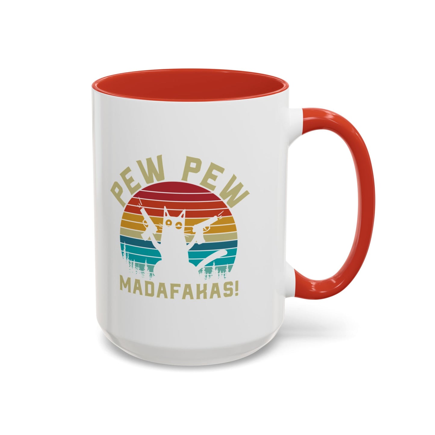 Fun Pew Pew Coffee Mug - 11 & 15oz - Perfect for Cat Lovers