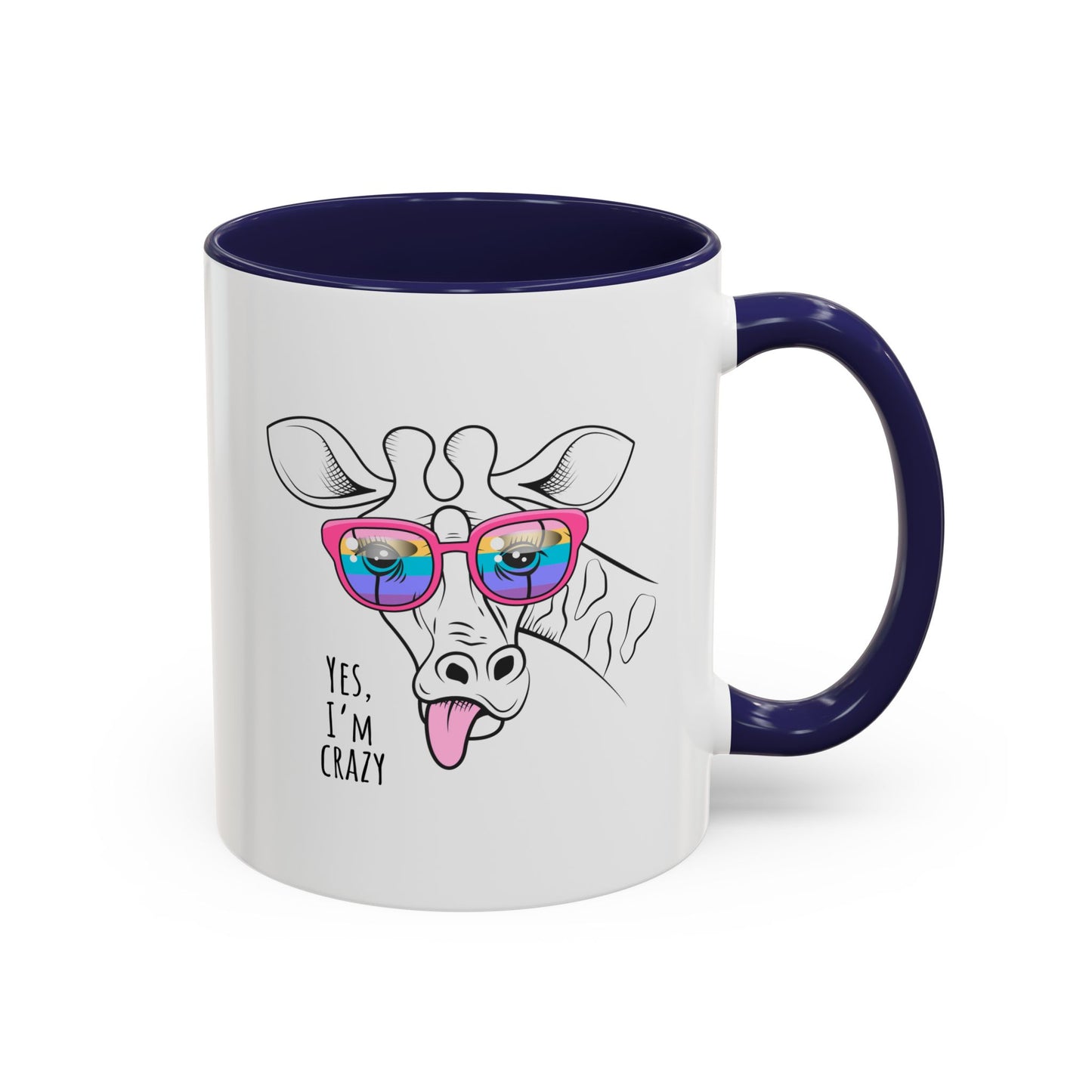Funny Giraffe Coffee Mug - "Yes, I'm Crazy" - Perfect Gift for Animal Lovers
