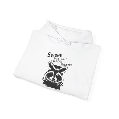 Sweet Raccoon Unisex Hooded Sweatshirt - Cozy & Playful Design