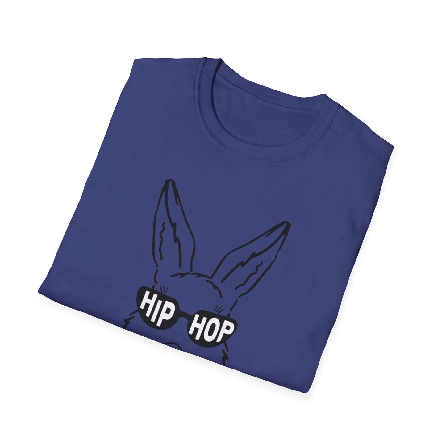 Hip Hop Bunny Graphic T-Shirt - Unisex Softstyle Tee for Music Lovers