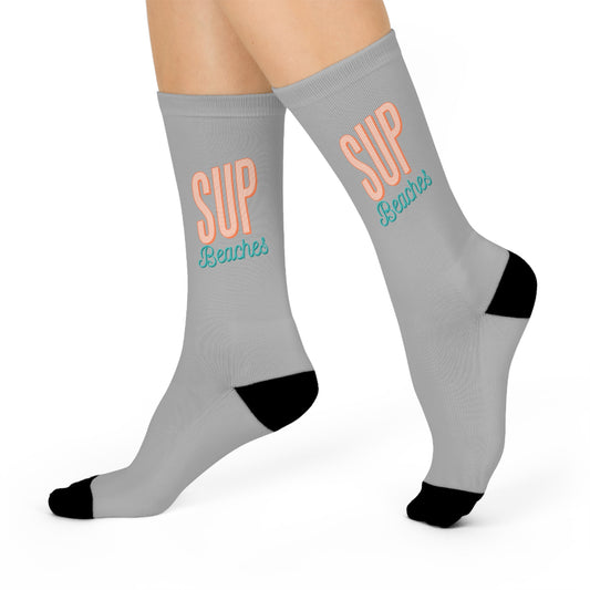 Cushioned Crew Socks - Perfect for Beach Lovers and Paddleboarders